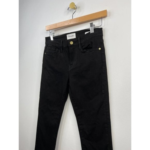 Frame Le Color Cropped Mid Rise Women's Denim Jeans Film Noir Size: 26 NWOT - Picture 4 of 10